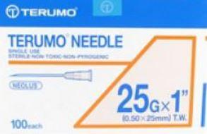 TERUMO NEEDLES 25G X 1', 100