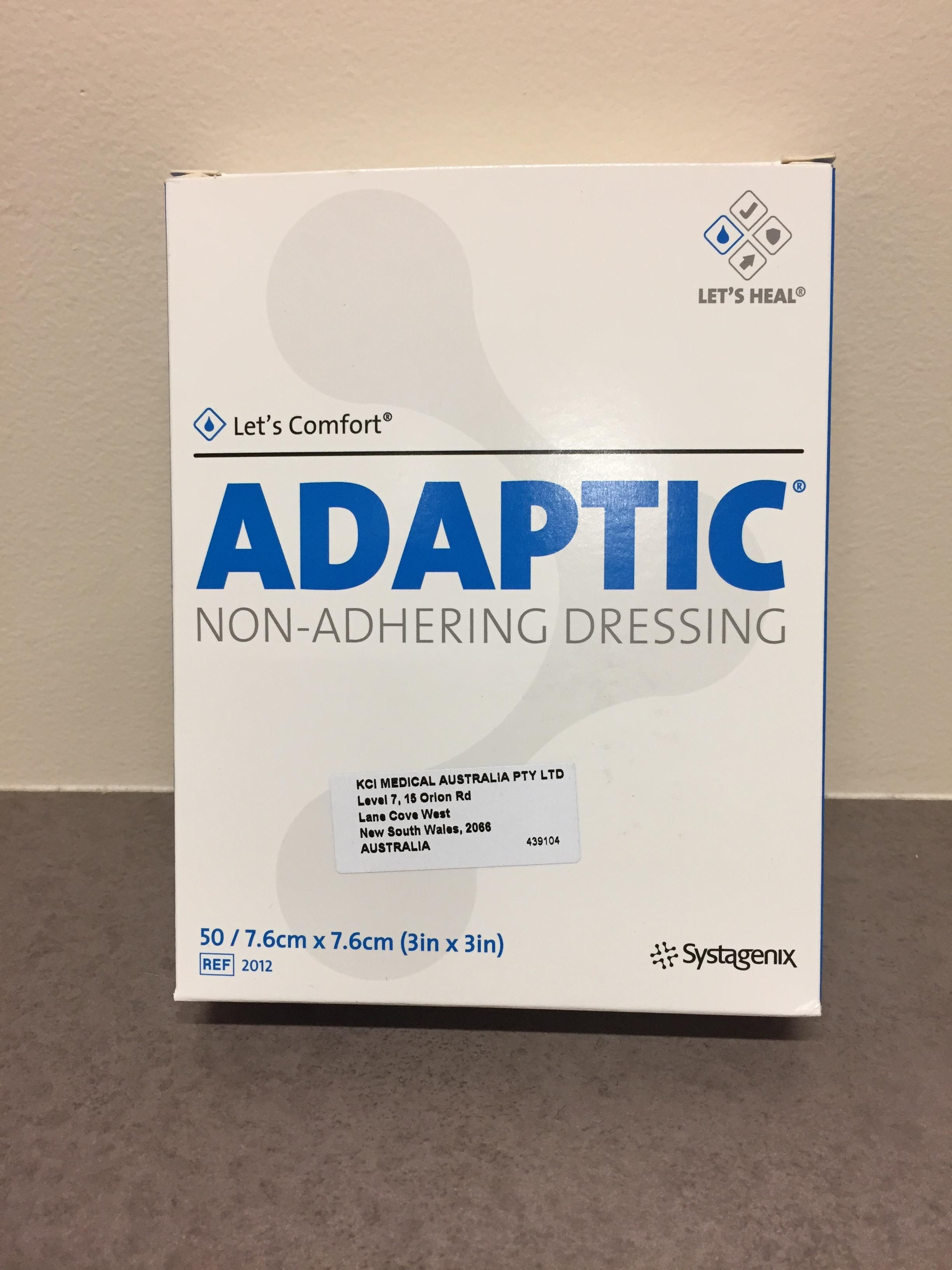 ADAPTIC NON ADHERING DRESSING 7.6CM X7.6CM, 50