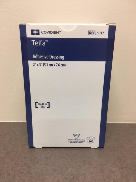 TELFA ADHESIVE DRESSING 5.1CM X 7.6CM, 100