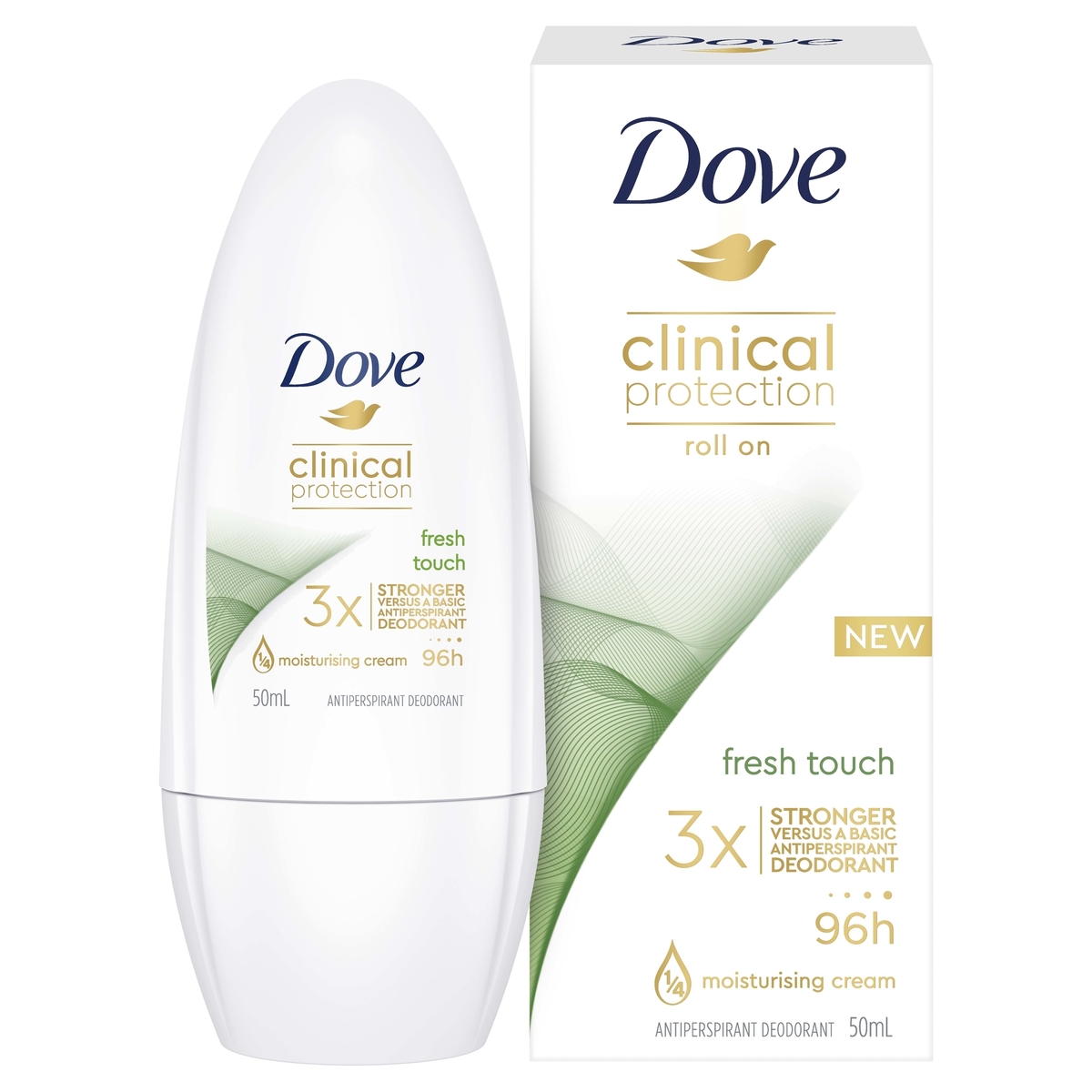 Dove Clinical Protection Antiperspirant - Scent: Fresh Touch Volume: 50mL