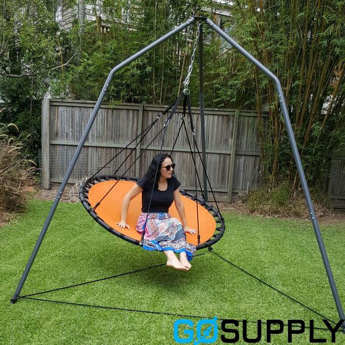 150cm Orange Mat Nest Swing with Swing Set Stand