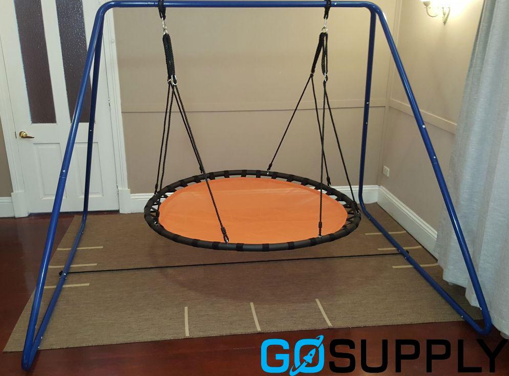 150cm Orange Mat Nest Swing with Swing Set Stand
