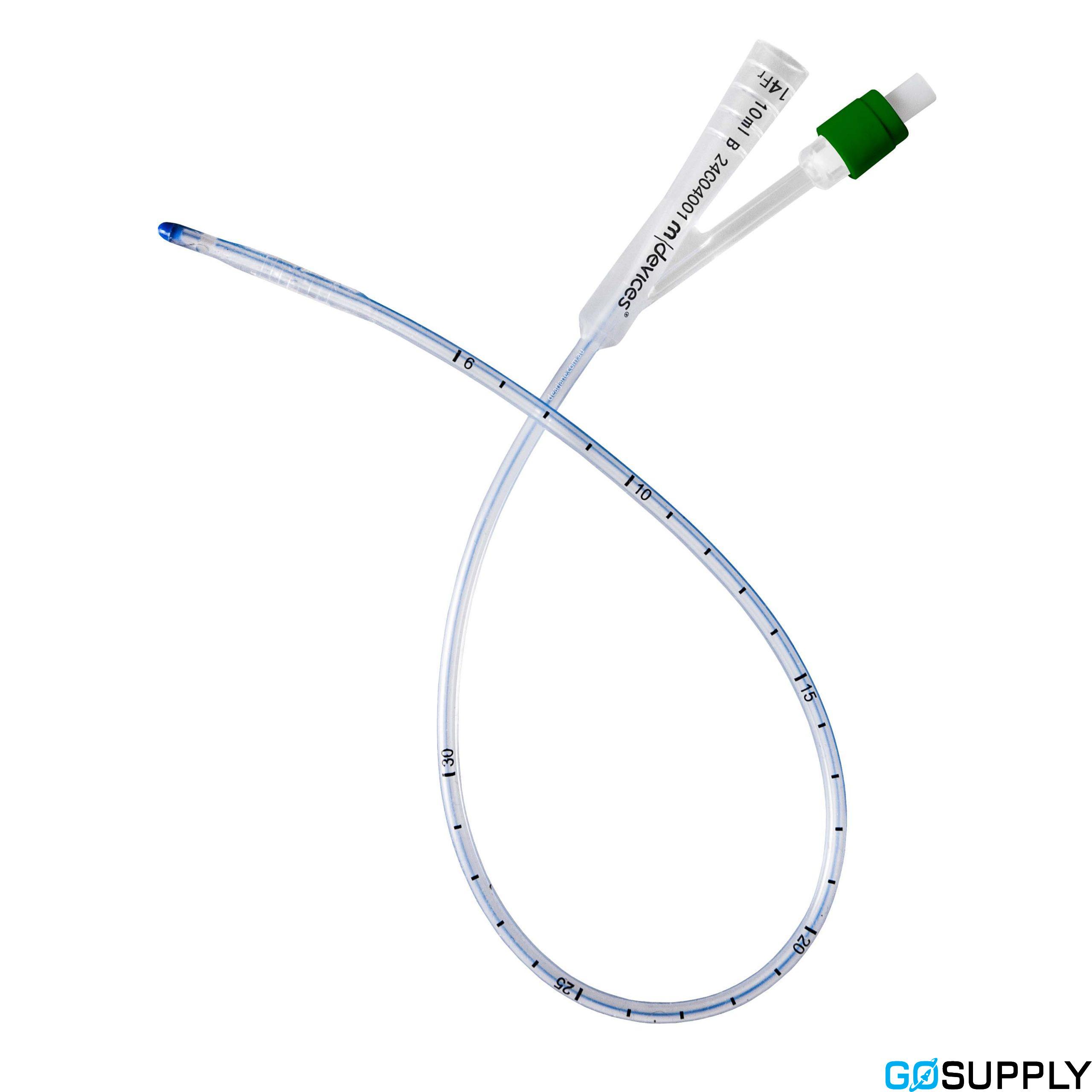 2-Way Foley Catheter, Standard Tip, 14fr, 45cm with 10mL Balloon
