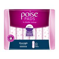 POISE PADS OVERNIGHT 8