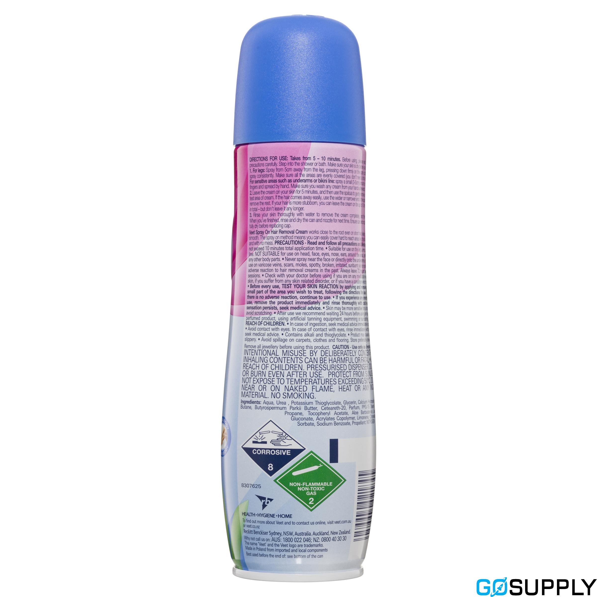 Veet Spray On Hair Removal Cream - Skin Type: Sensitive Skin Volume: 150g