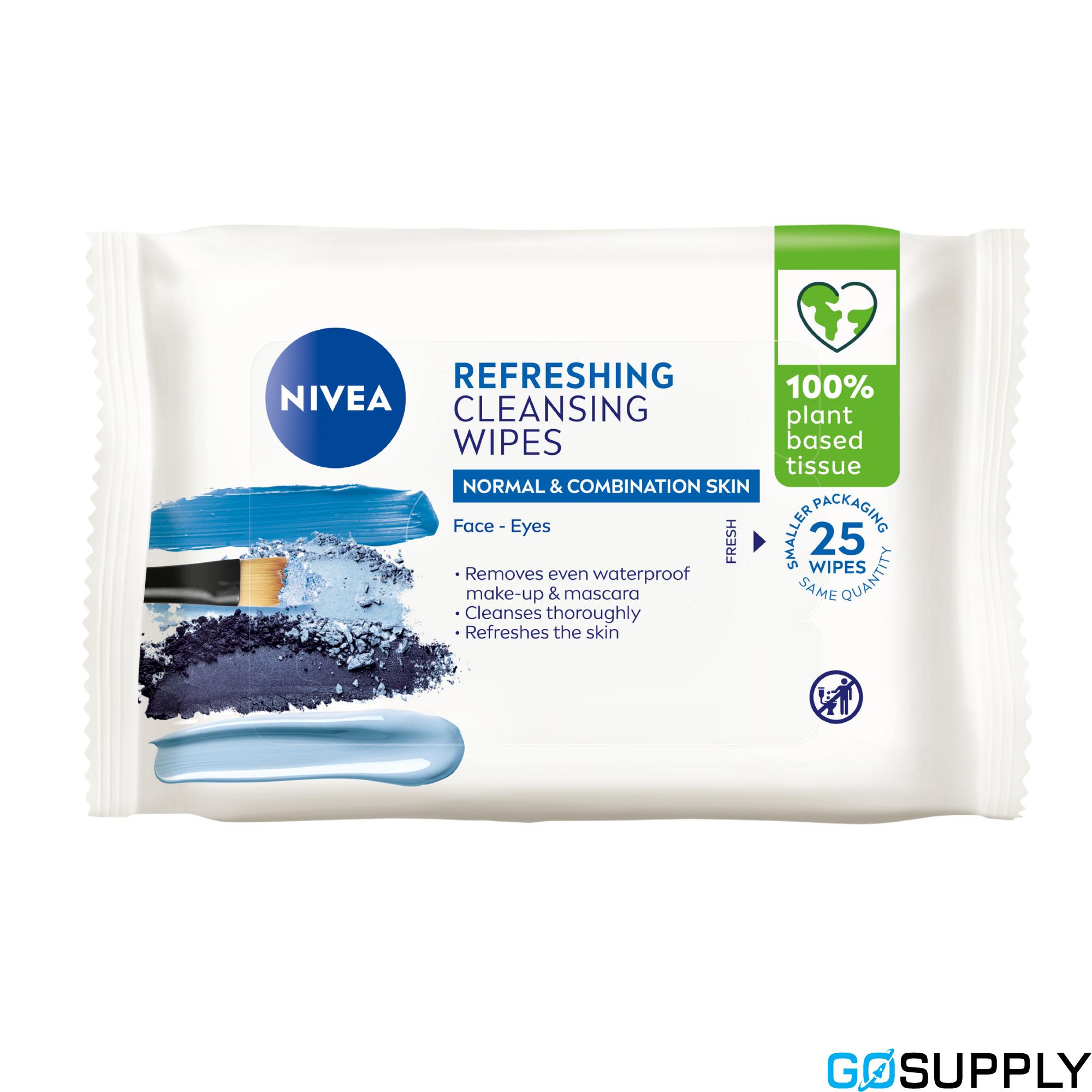 NIVEA Daily Essentials - Type: Refreshing Facial Cleansing Wipes Pack Size: 25pcs