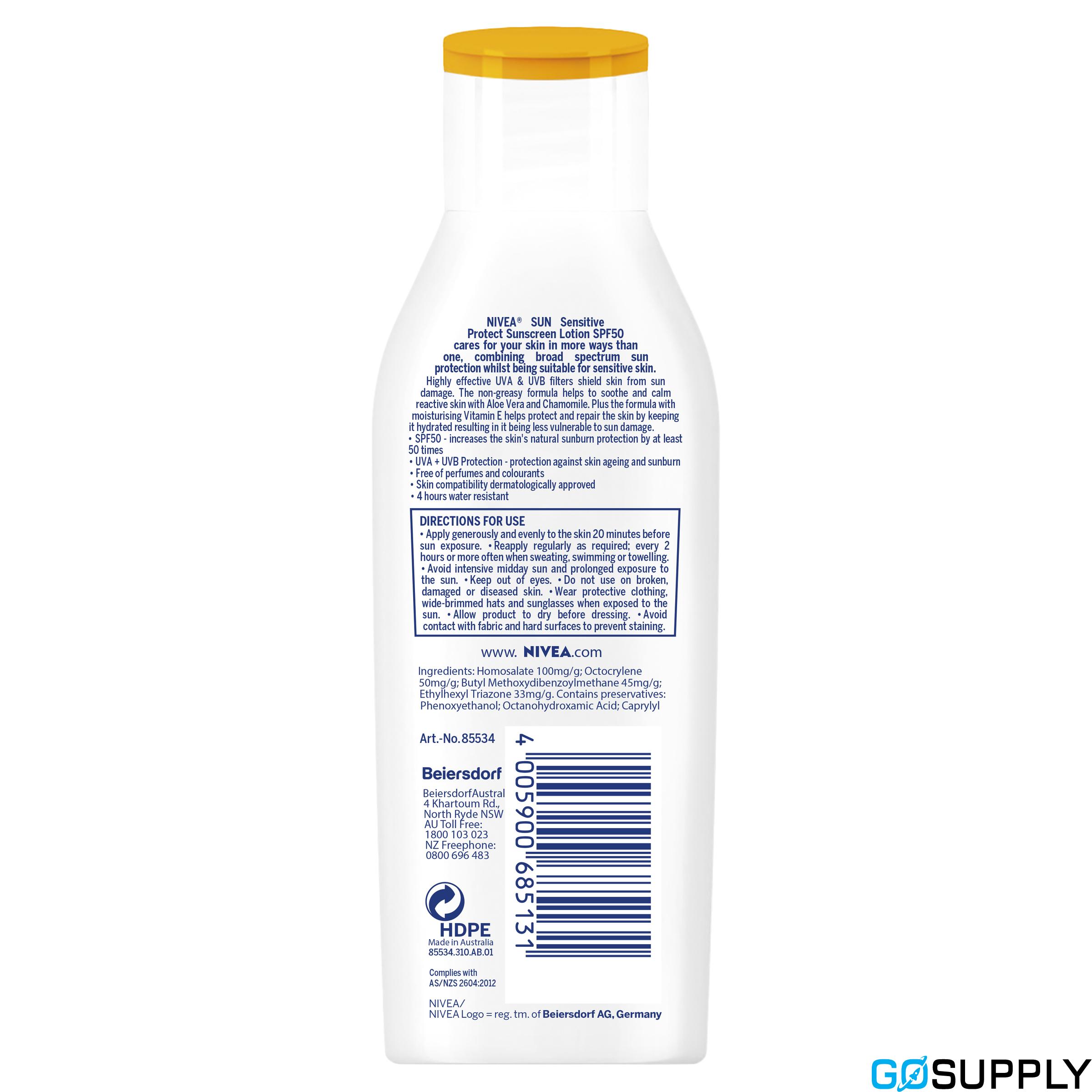 NIVEA Sensitive Protect SPF50 Sunscreen Lotion 200ml