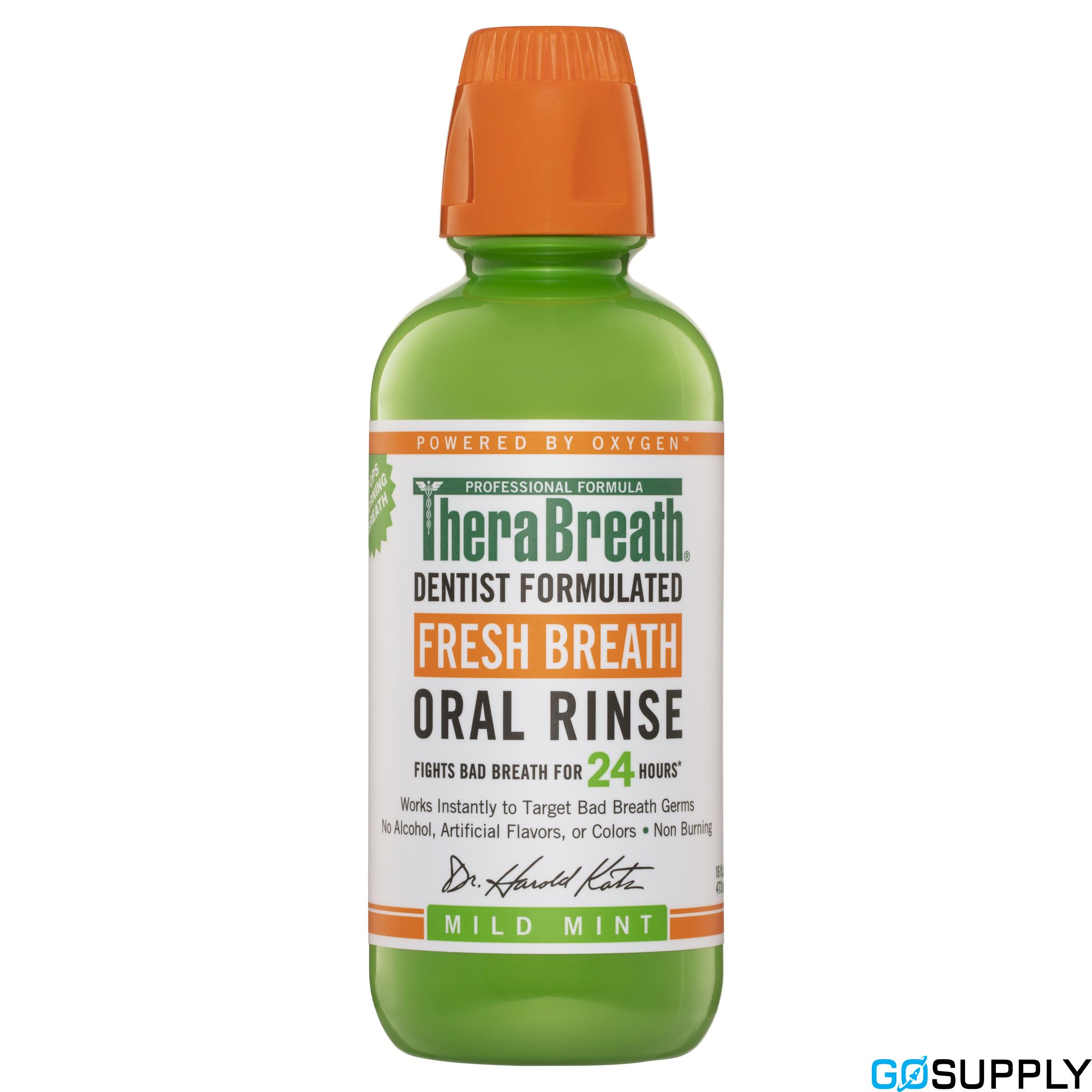 Therabreath Oral Rinse Mild Mint - 473mL