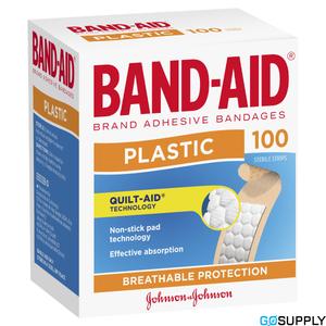 Band-Aid Brand Plastic Strips - Pack Size: 100 Pack - Packet (100 Single)