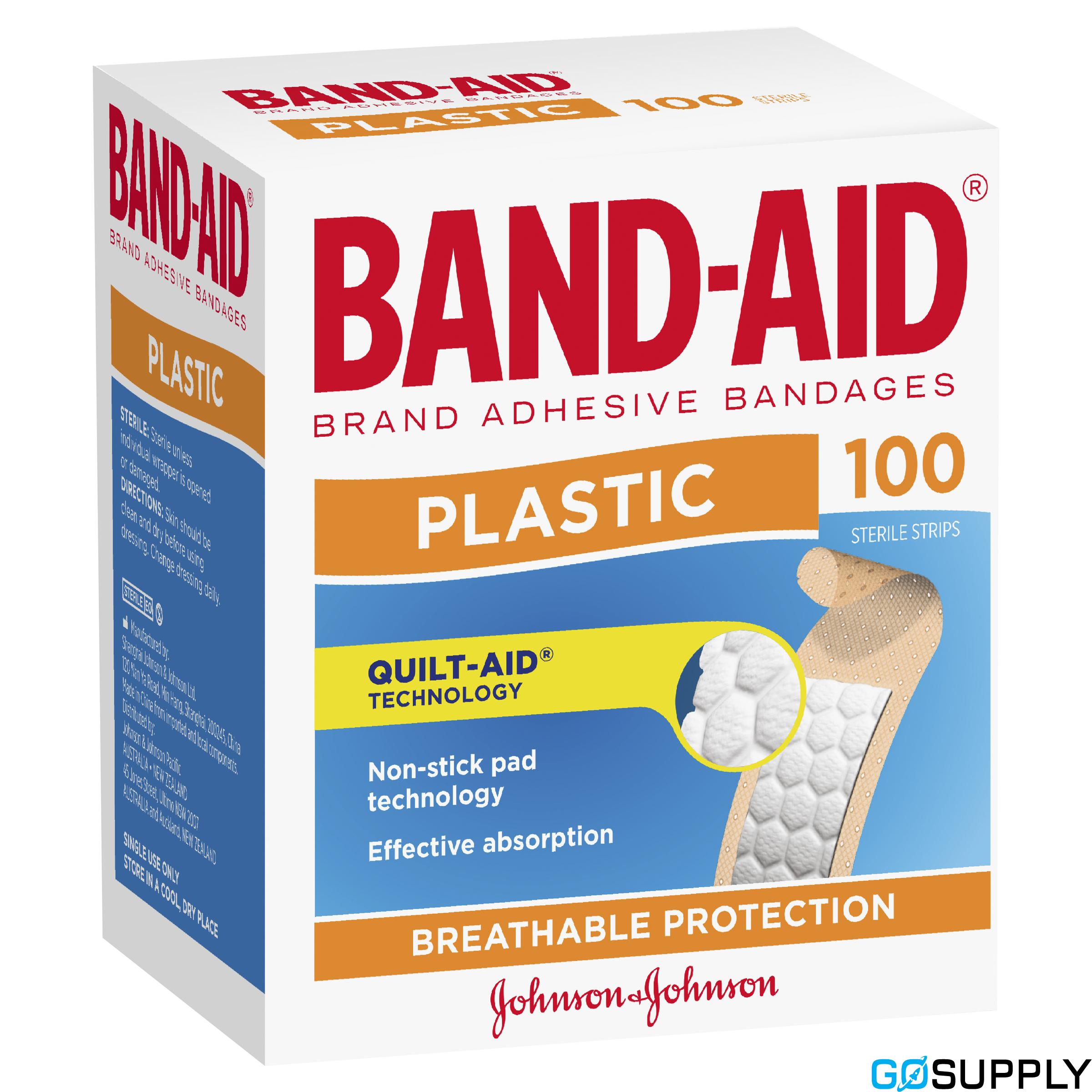 Band-Aid Brand Plastic Strips - Pack Size: 100 Pack