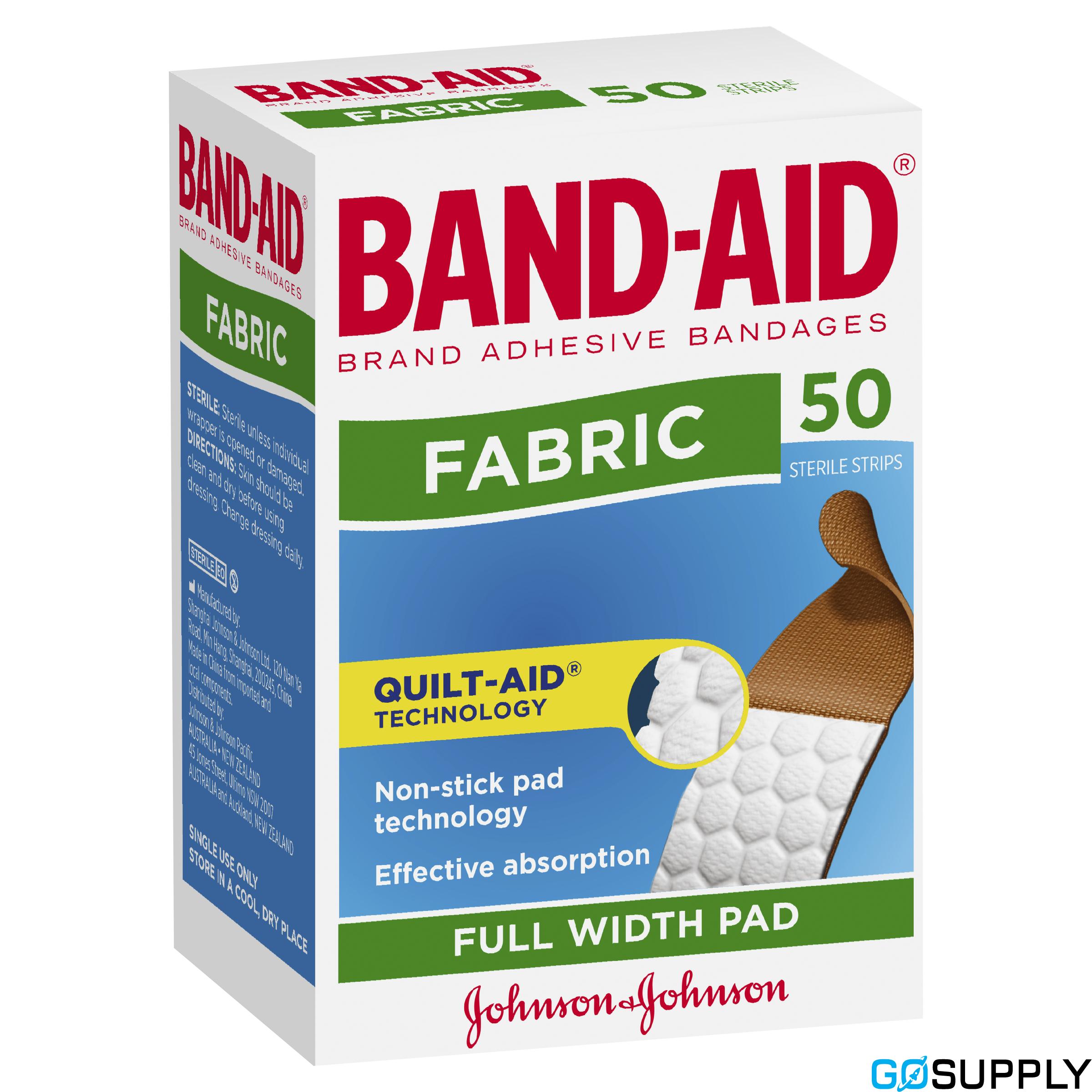 Band-Aid Fabric Strips - Pack Size: 50 Pack