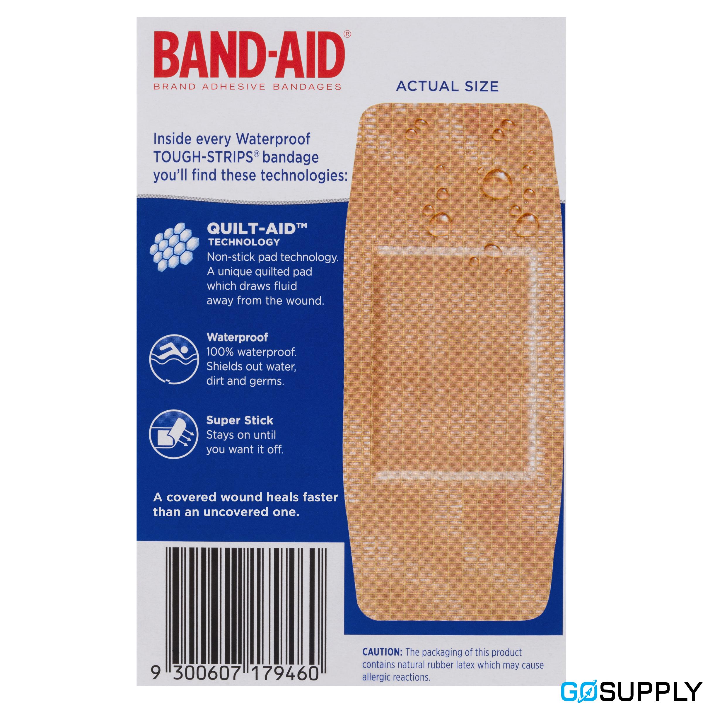 Band-Aid Waterproof Tough Strips - Type: Extra Large Pack Size: 10 Pack Size: Extra Large Pack Size: 10 Pack