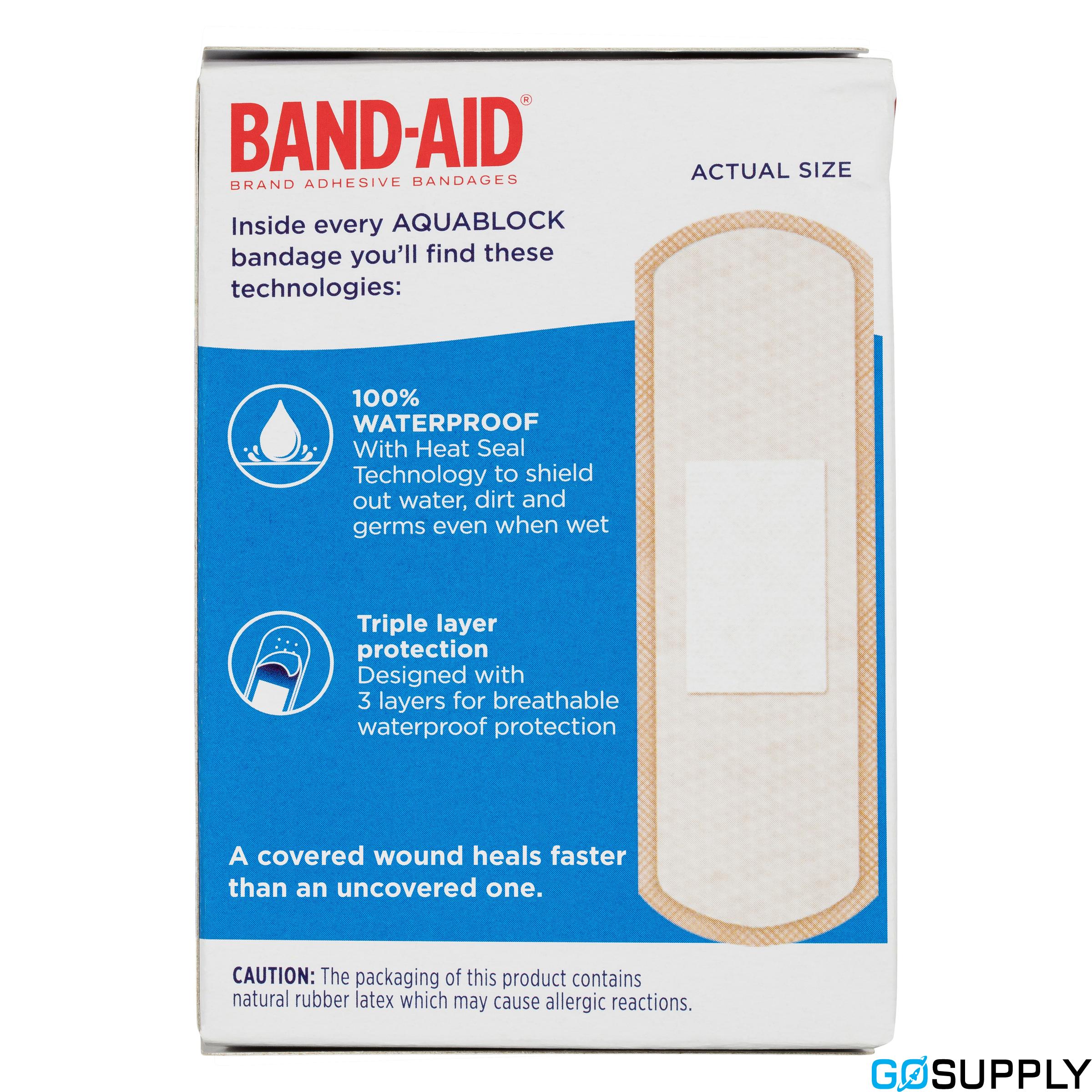 Band-Aid Waterproof Aquablock Sterile Strips - Pack Size: 40 Pack