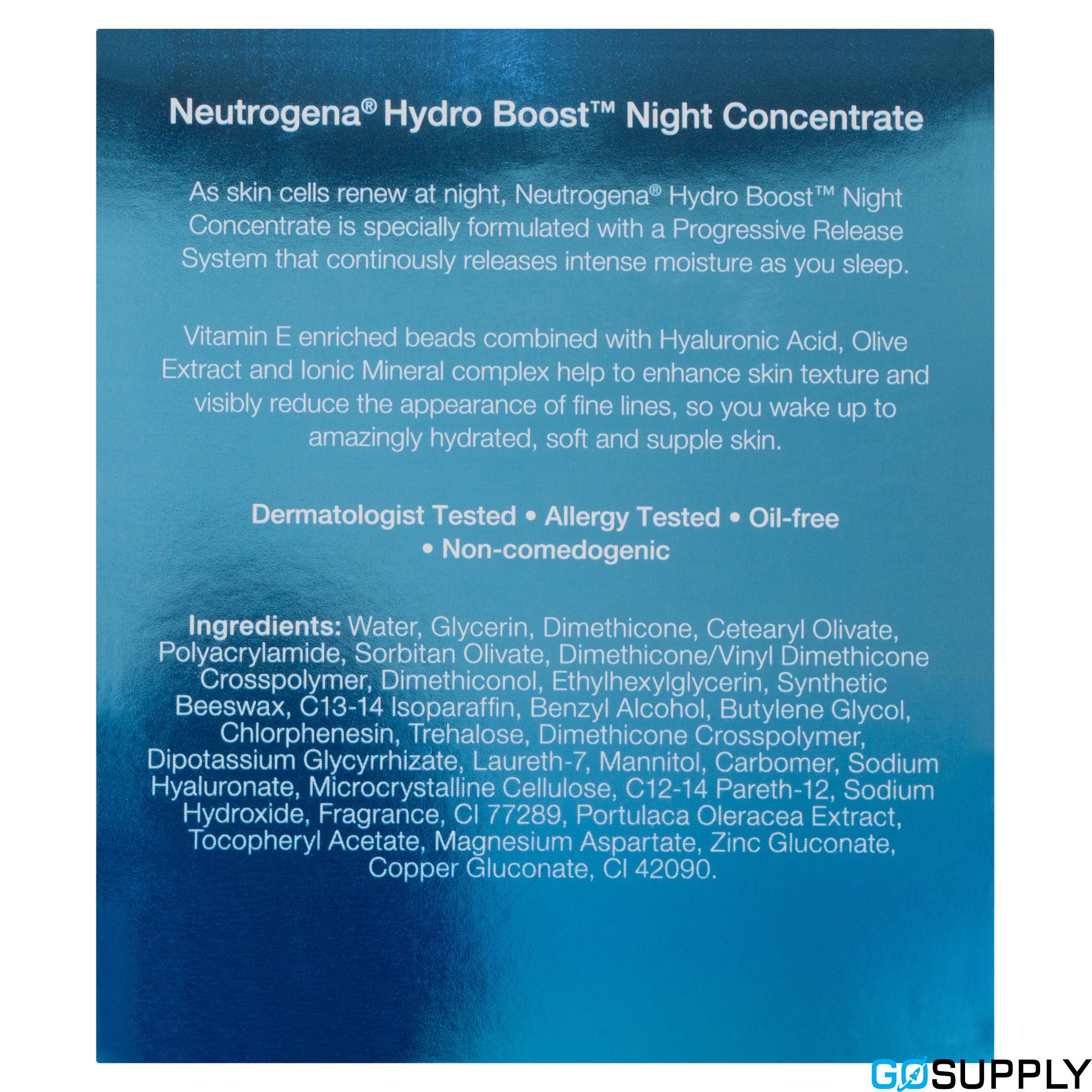 Neutrogena Hydro Boost Night Concentrate - Volume: 50g