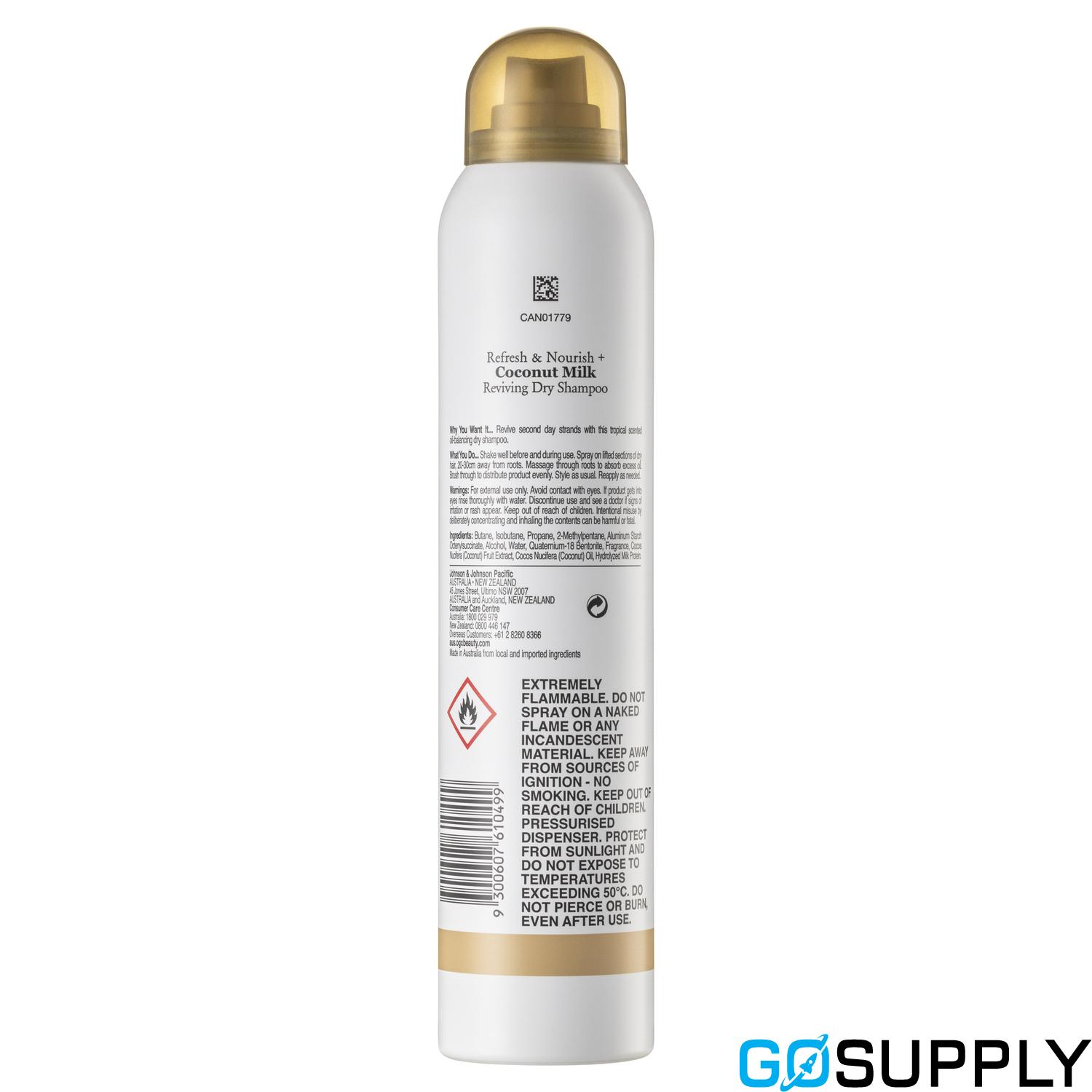 OGX Refresh & Nourish + Coconut Milk Dry Shampoo 200mL