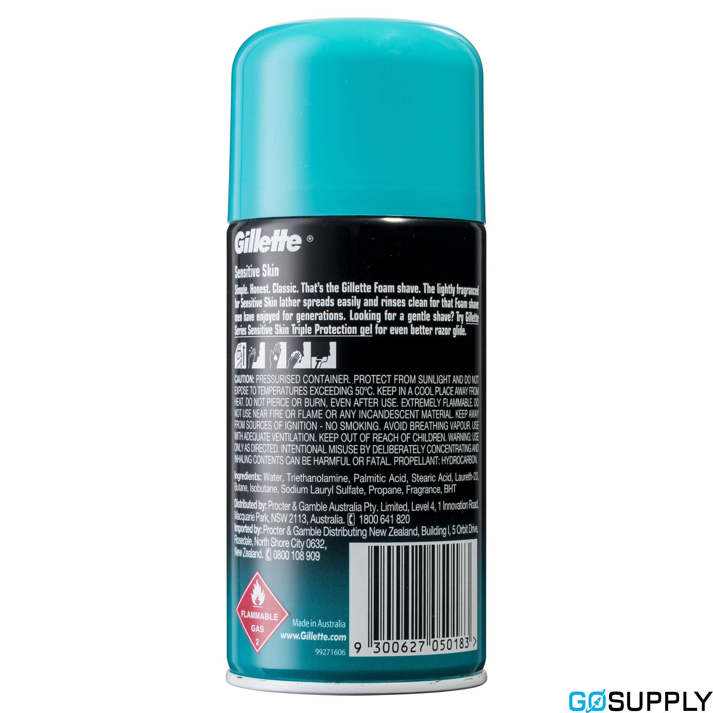 Gillette Shaving Foam - Type: Sensitive Skin Volume: 250g