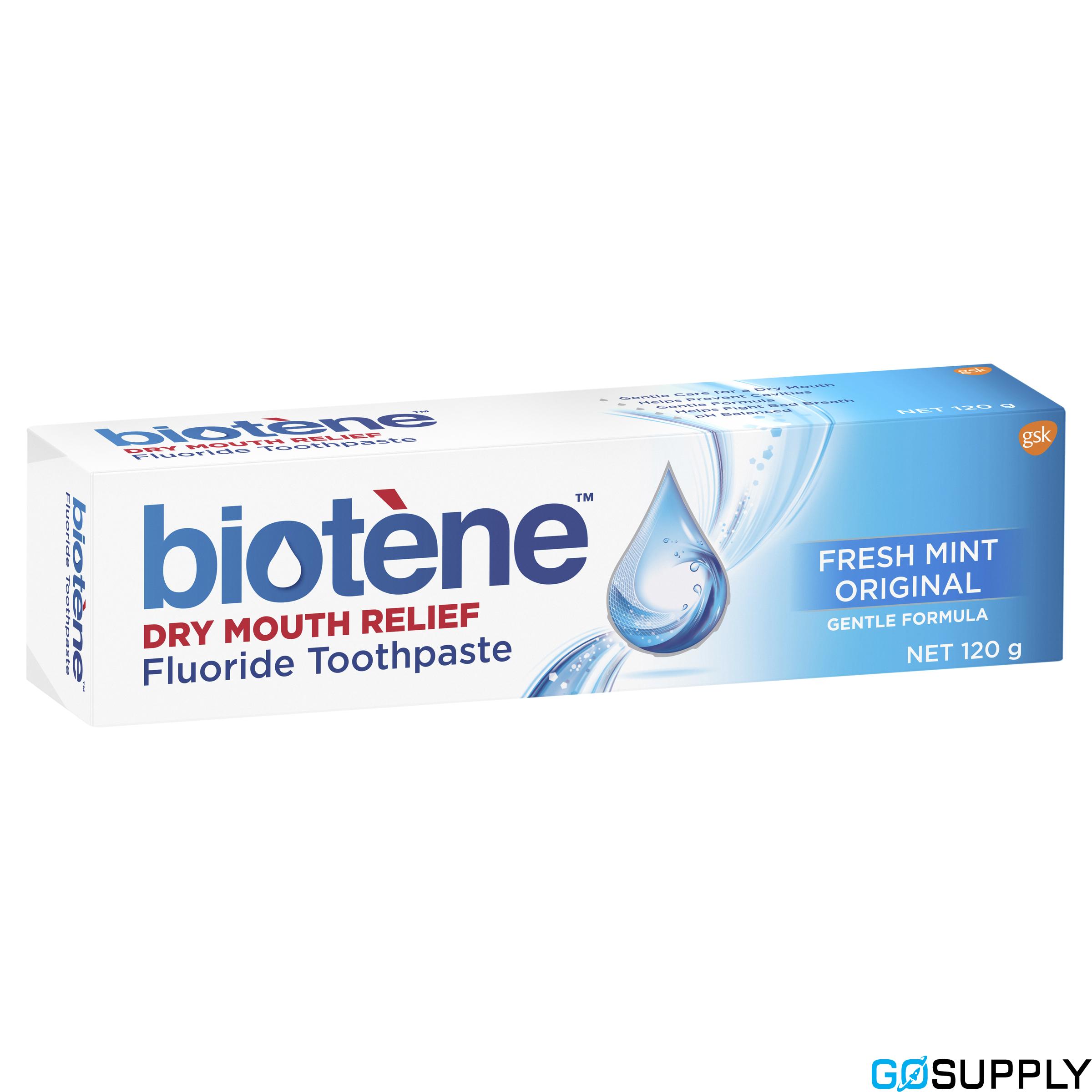 Biotene Dry Mouth Relief Fluoride Toothpaste - Flavour: Fresh Mint Original Volume: 120g