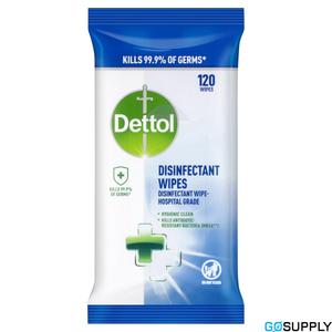 Dettol Antibacterial Disinfectant Surface Cleaning - Pack Size: 120 Wipes - Single