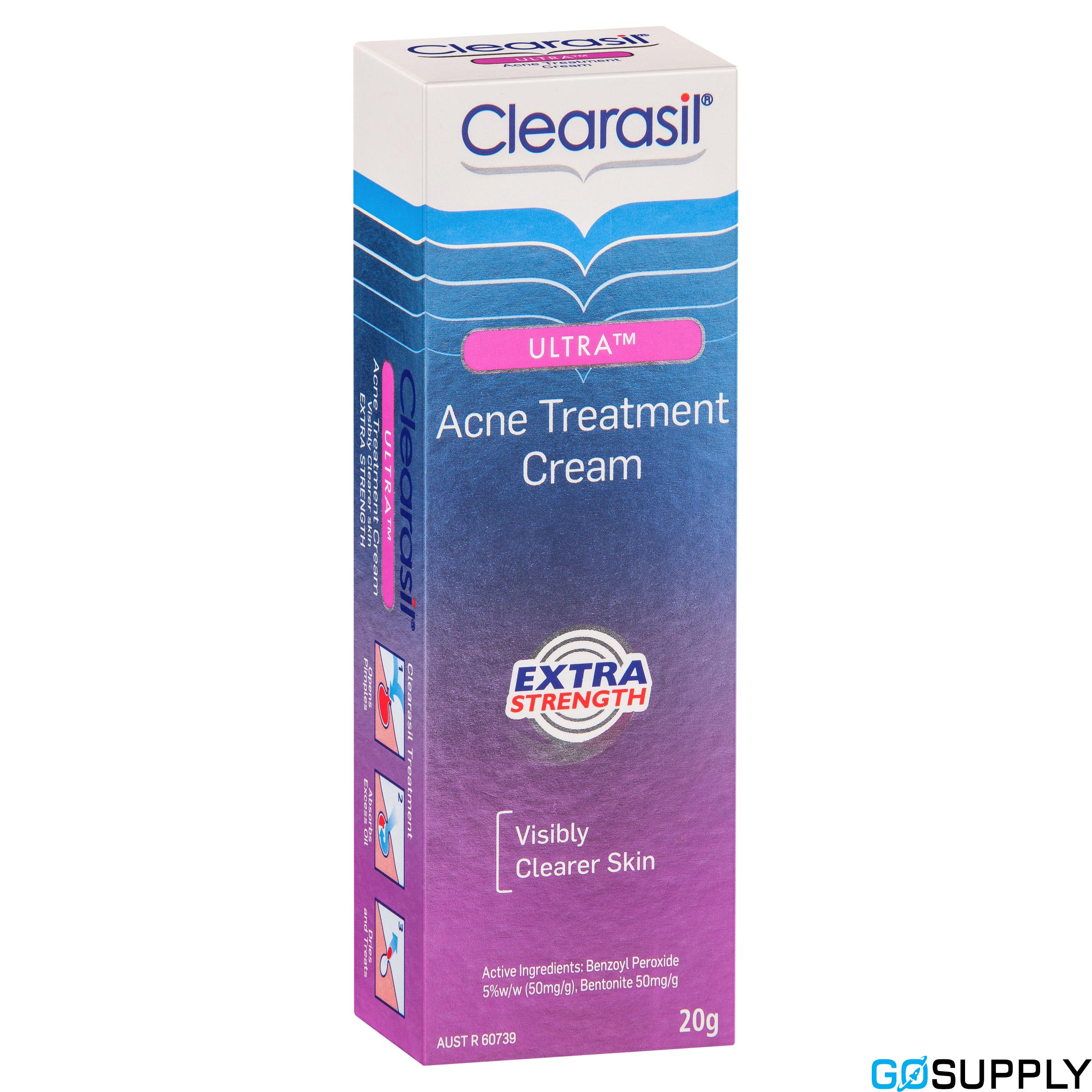 Clearasil Ultra Acne Treatment Extra Strength Face Cream Reduce Pimples 20g