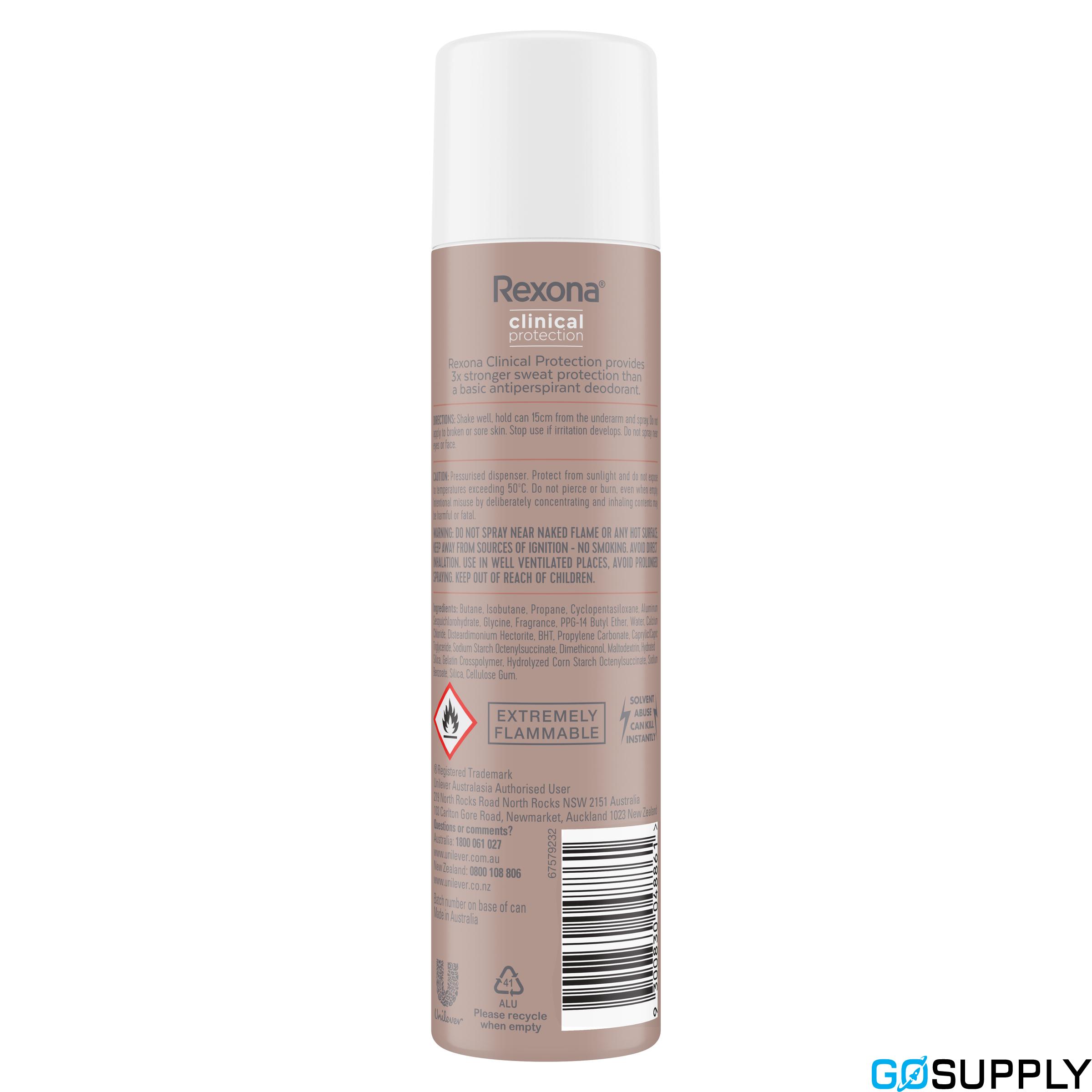 REXONA Clinical Antiperspirant Aerosol - Scent: Shower Clean Volume: 180 ML