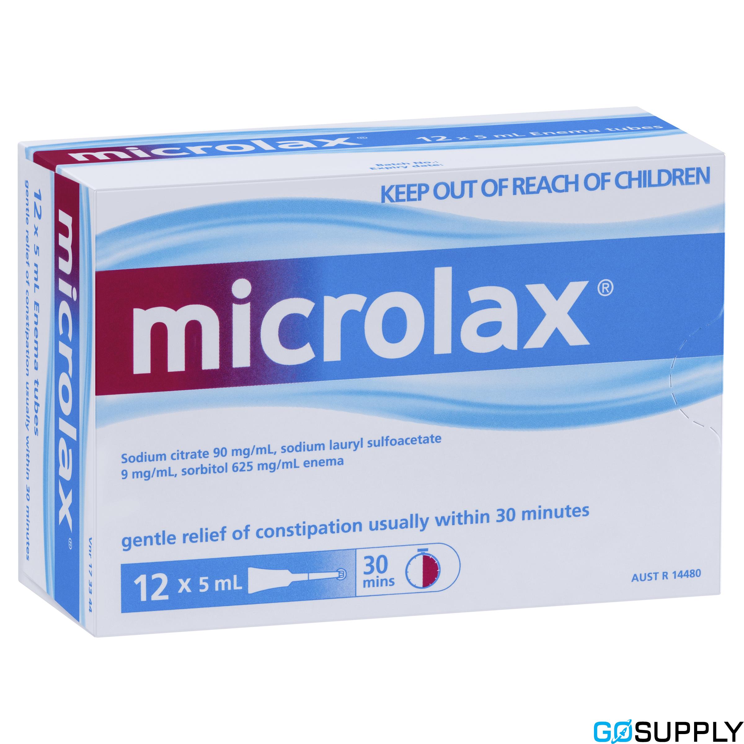 Microlax Enemas - Volume: 5mL Pack Size: 12