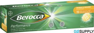 Berocca Energy Vitamin - Flavour: Mango & Orange Pack Size: 15 pack