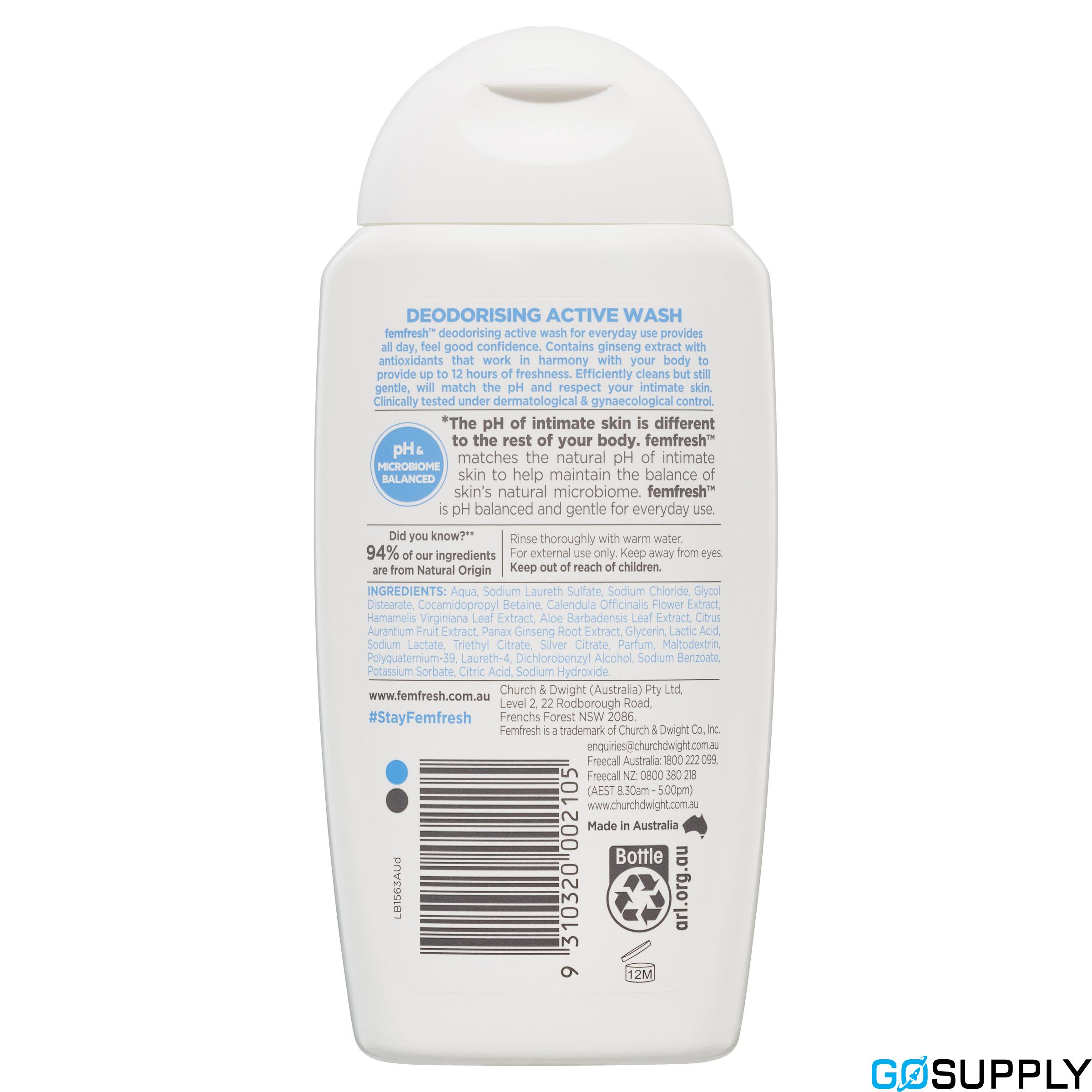 Femfresh Deodorising Wash - Volume: 250mL