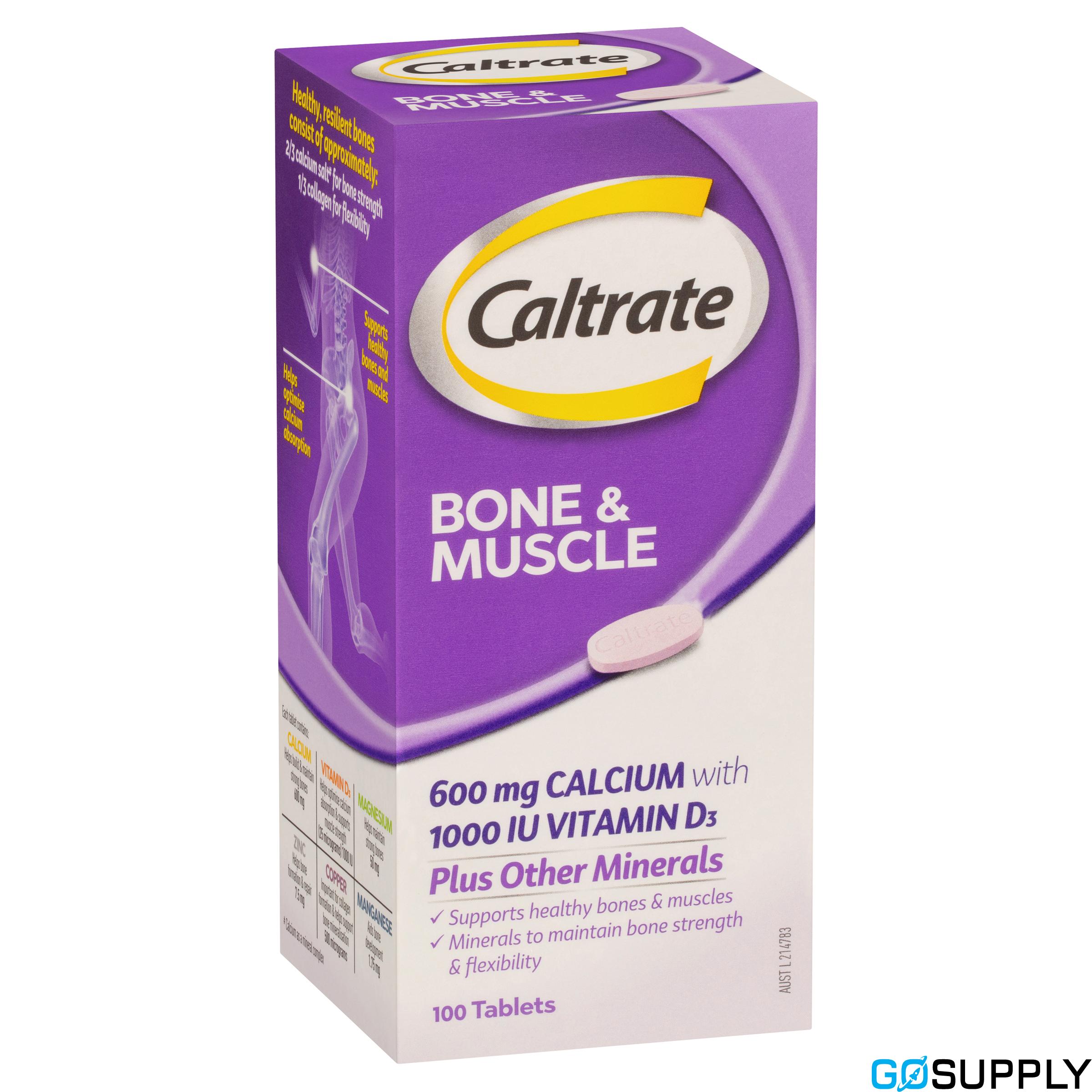 Caltrate Bone And Muscle Health Plus Minerals - Pack Size: 100 Tablets