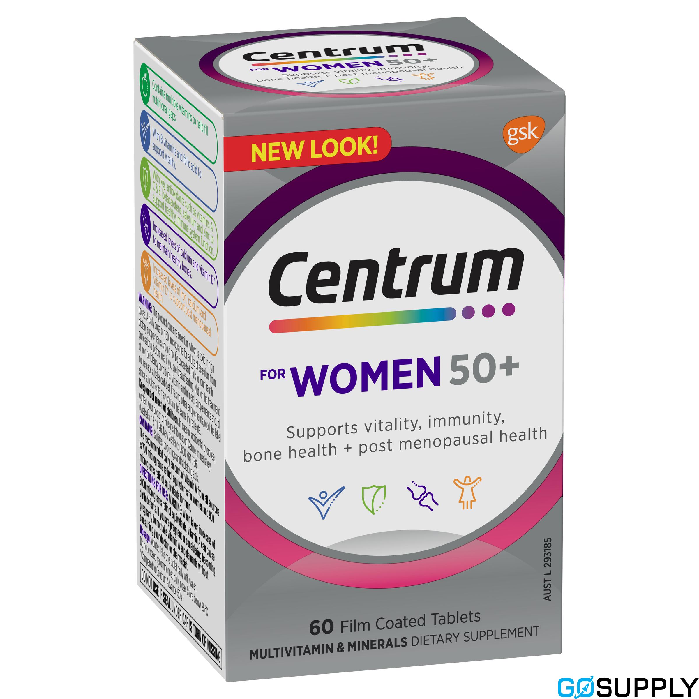 Centrum For Women 50+ - Pack Size: 60 Tablets