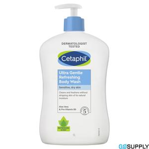 Cetaphil Ultra Gentle Refreshing Body Wash 1L, Aloe Vera, B5