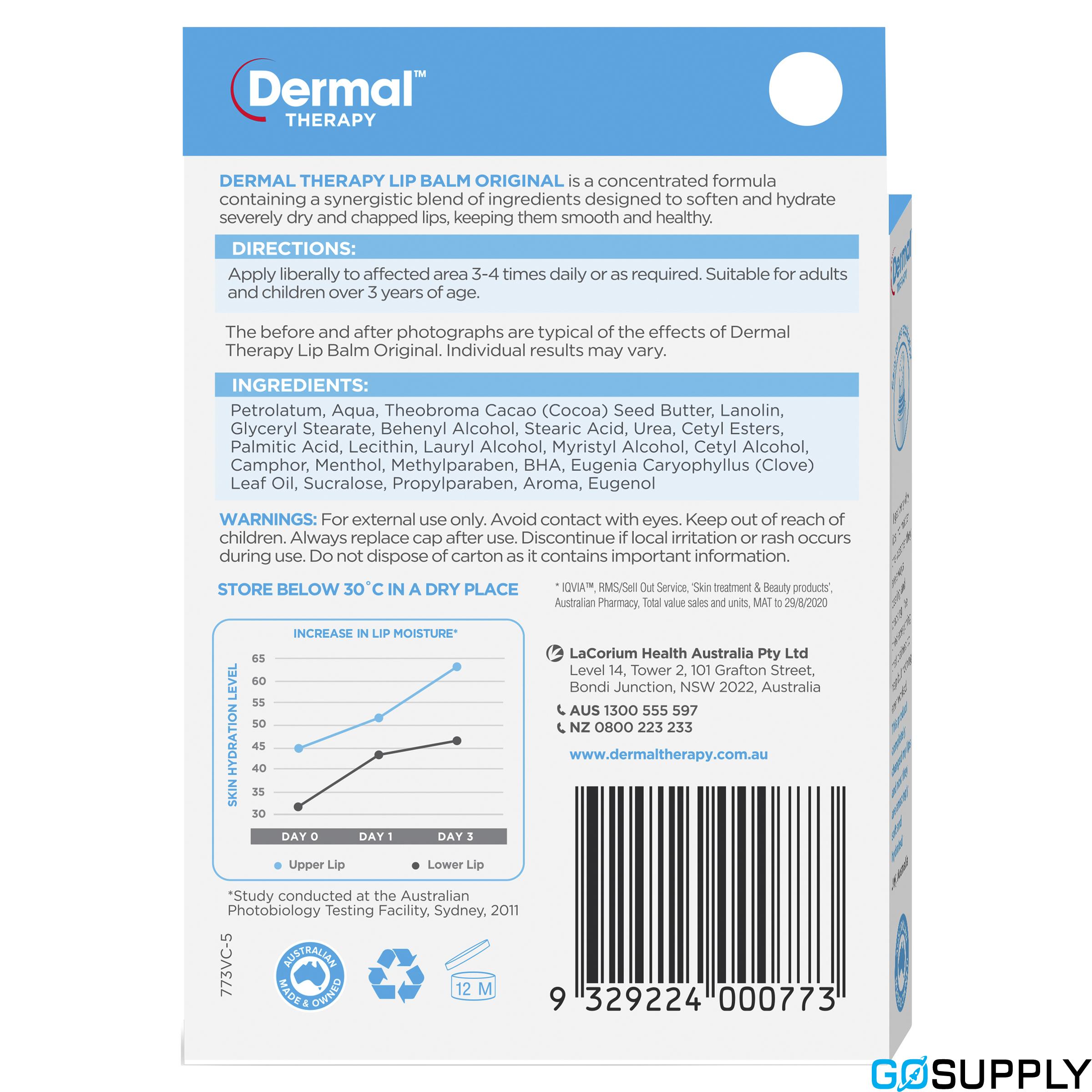 Dermal Therapy Lip Balm - Size: 10g