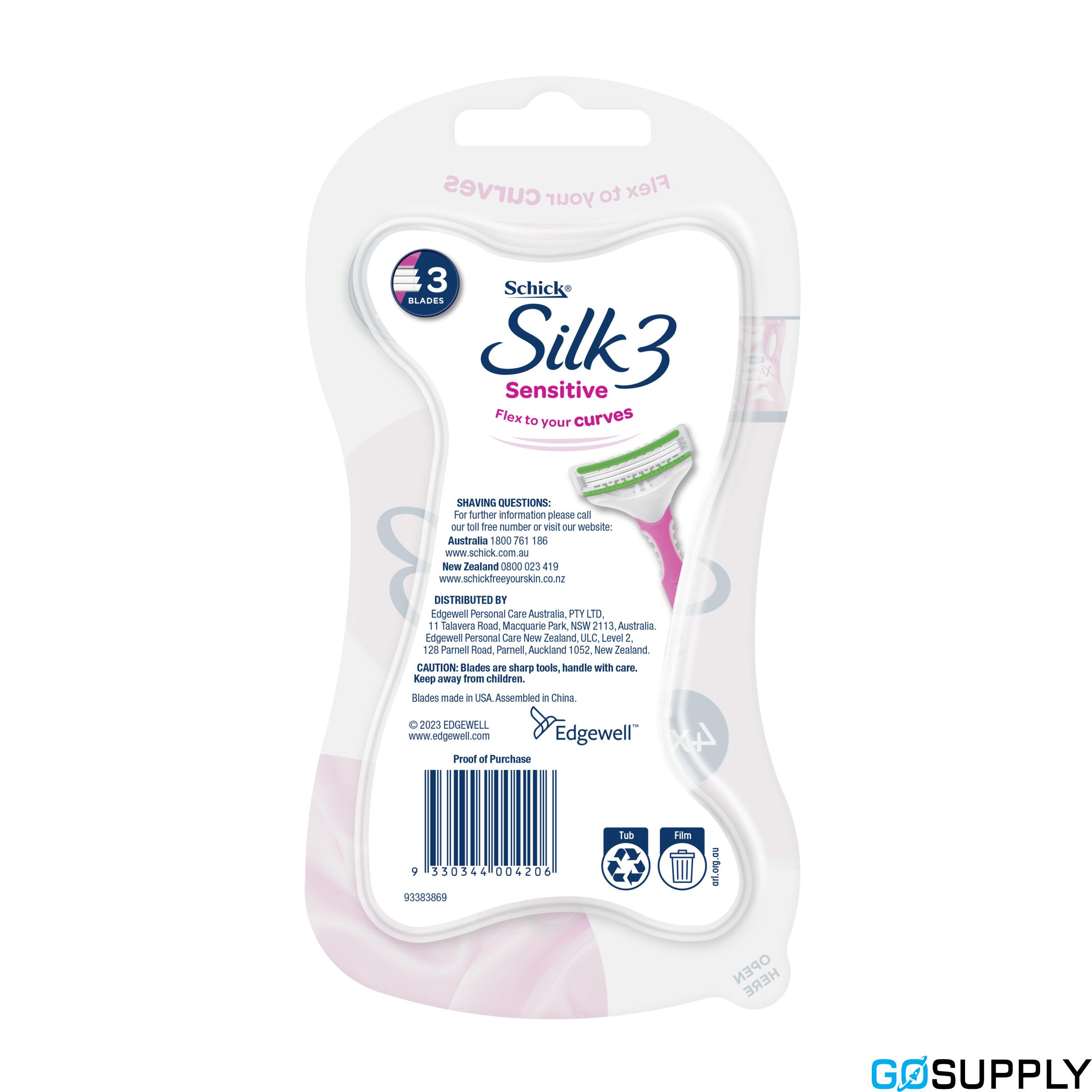 Schick Xtreme 3 Sensitive Disposable Razors - Pack Size: 4pk