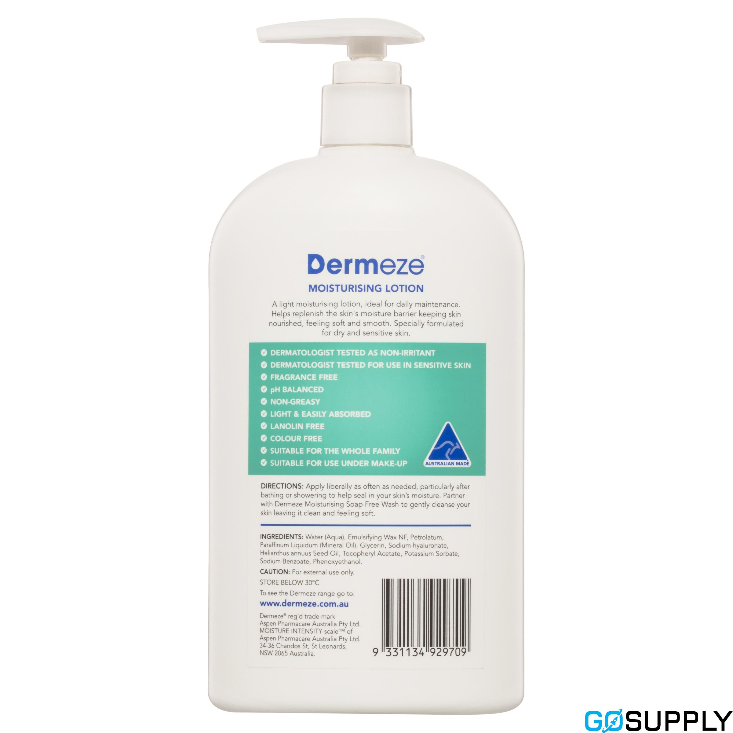 Dermeze Moisturising Lotion - Volume: 500mL