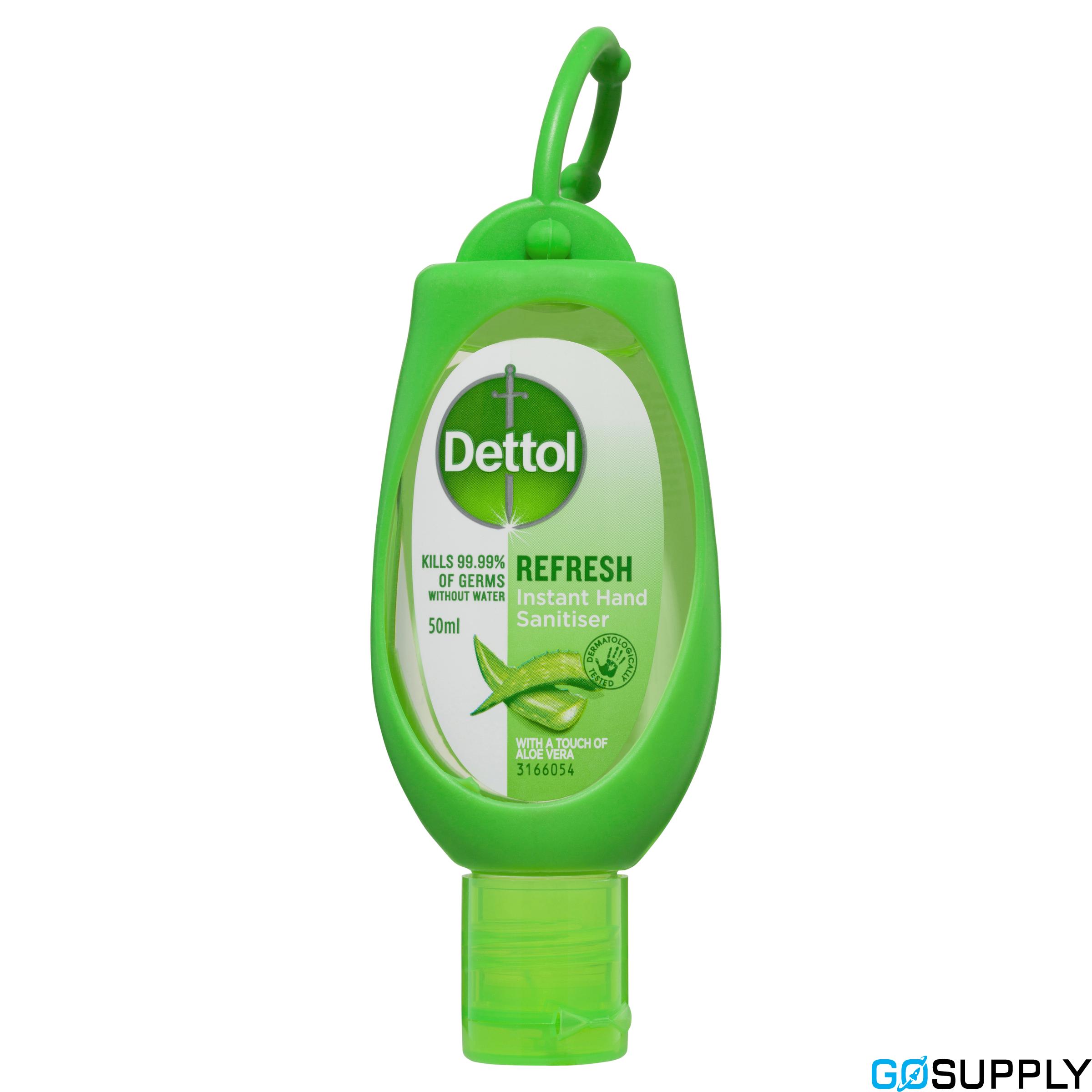 Dettol Healthy Touch Liquid Antibacterial Instant Hand Sanitiser - Type: Refresh Green Clip Volume: 50mL