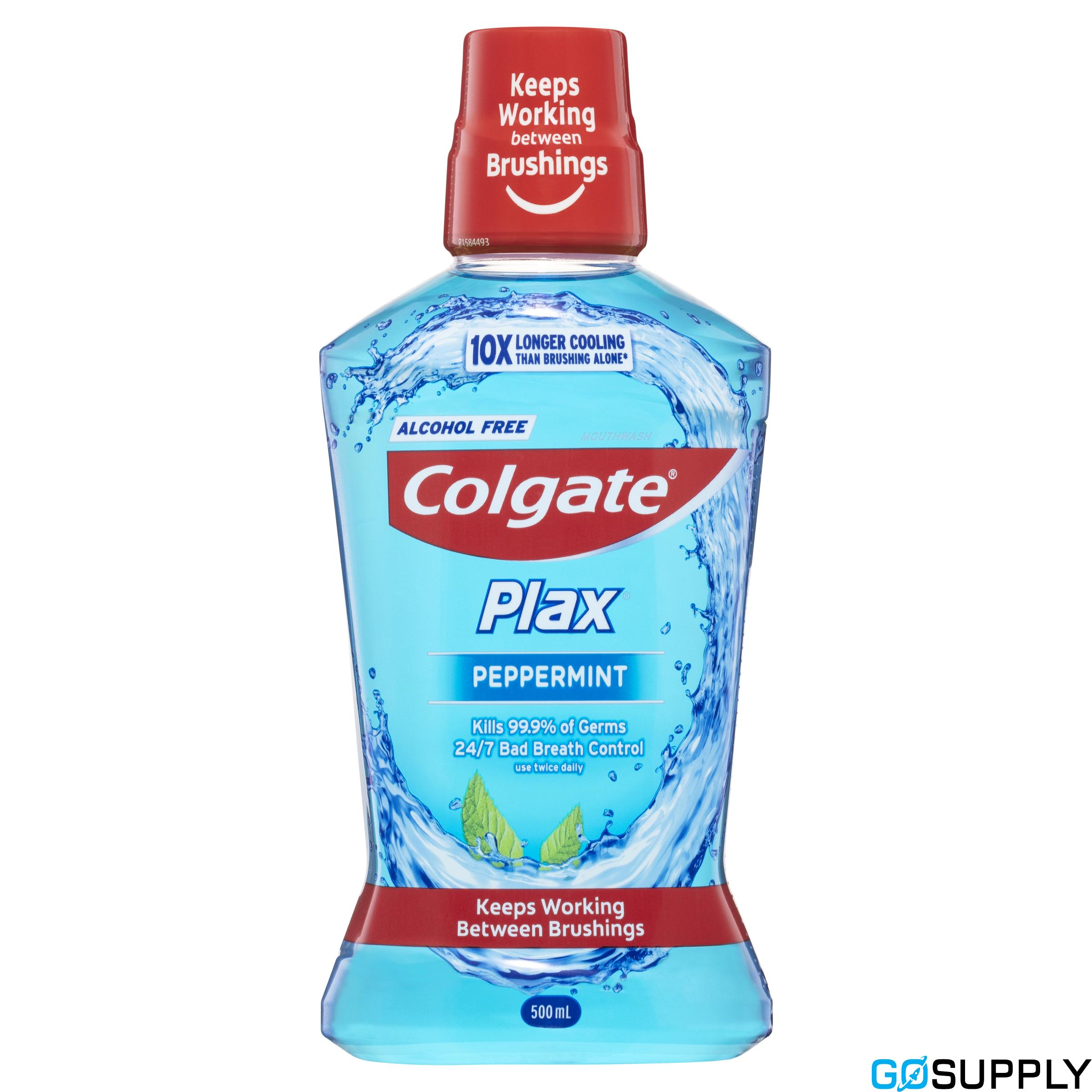 Colgate Plax Mouthwash - Type: Antibacterial Alcohol Free Flavour: Peppermint Volume: 500mL