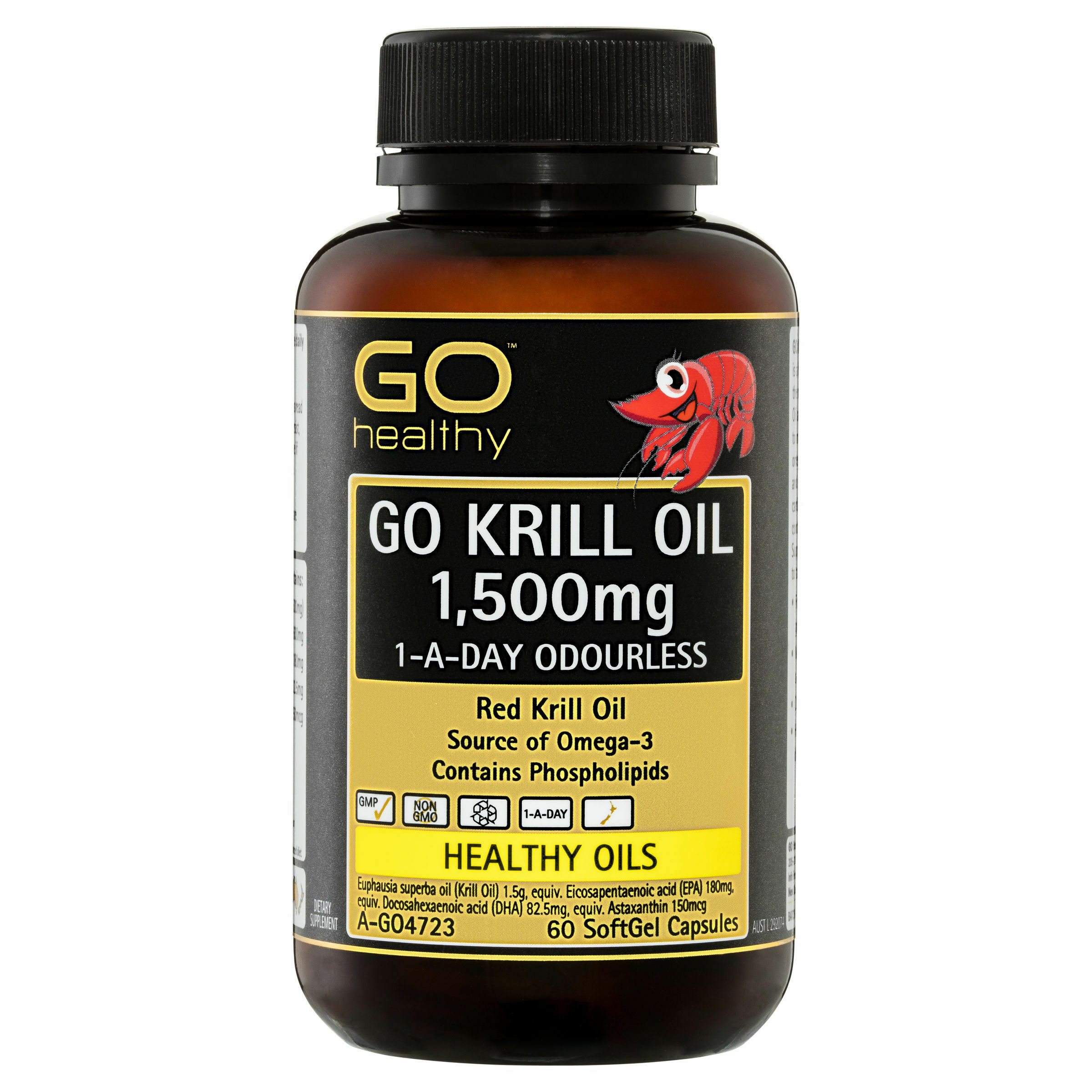 GO Healthy GO Krill Oil - Strength: 1,500mg Pack Size: 60 Pack