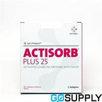 ACTISORB PLUS 25 CHARCOAL SILVER DRESSING - Size: 6.5CMX9.5CM - Packet (10 Single)