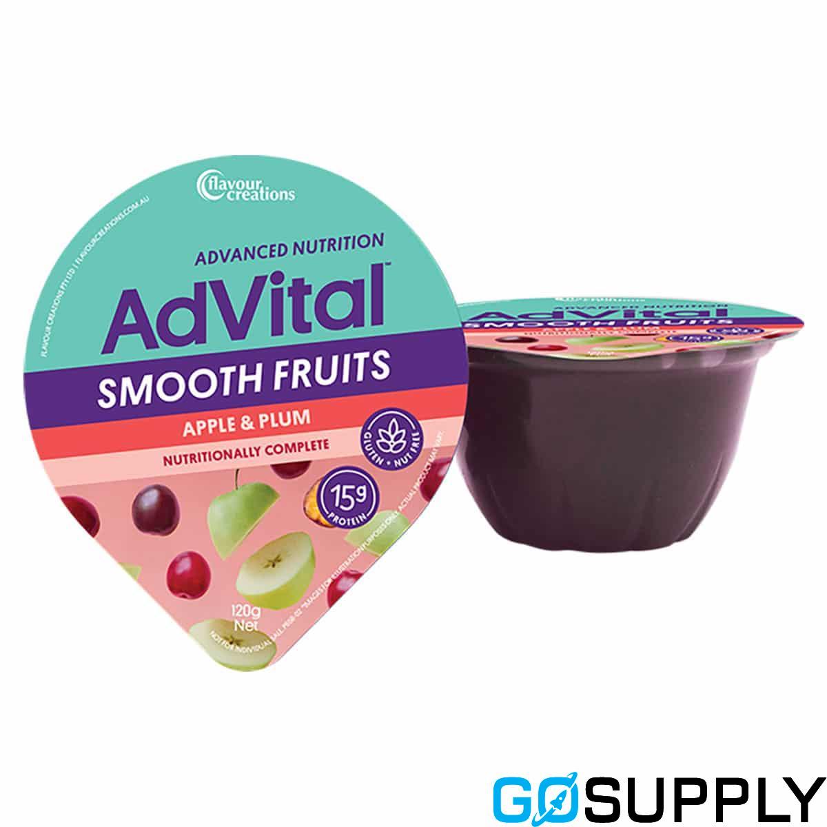 ADVITAL - SMOOTH FRUITS APPLE & PLUM - 120G - x12