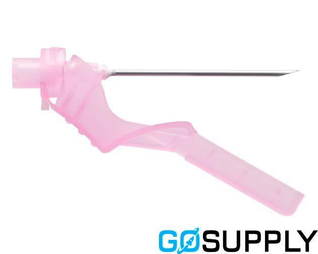 AGANI SAFETY NEEDLE - Color: Pink Gauge: 18G Length: 38mm