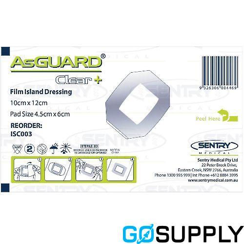 ASGUARD CLEAR FILM DRESSING - Size: 10cm x 12cm