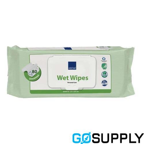 Abena - Wet Wipes Unscented - 18 x 20cm - 80 Pack
