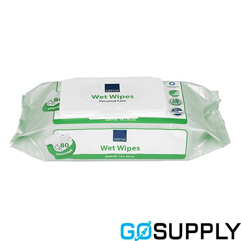 Abena - Wet Wipes Unscented - 18 x 20cm - 80 Pack