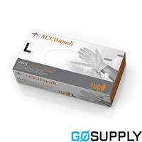 Accutouch Powder Free Vinyl Gloves (Large) - Packet