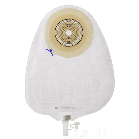 Alterna 1 Piece Multichamber Urostomy Bag - Convexity: Shallow Size: Maxi Capacity: 470ml Cut to fit: 15-43 mm Color: White
