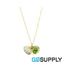 Amrita Court Aroma Necklace - Design: Green Shell Electric Lime (Light Green) Material: Gold Plated Essential Oil: Purify Essential Oil 10ml
