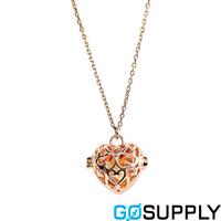 Amrita Court Aroma Necklace - Design: Love Heart Material: Rose Gold Essential Oil: Purify Essential Oil 10ml