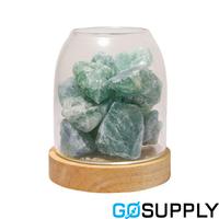 Amrita Court Aurora Crystal Diffuser - Crystal Type: Green Calcite Base Material: Wooden