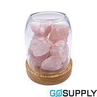 Amrita Court Aurora Crystal Diffuser - Crystal Type: Rose Quartz Base Material: Wooden