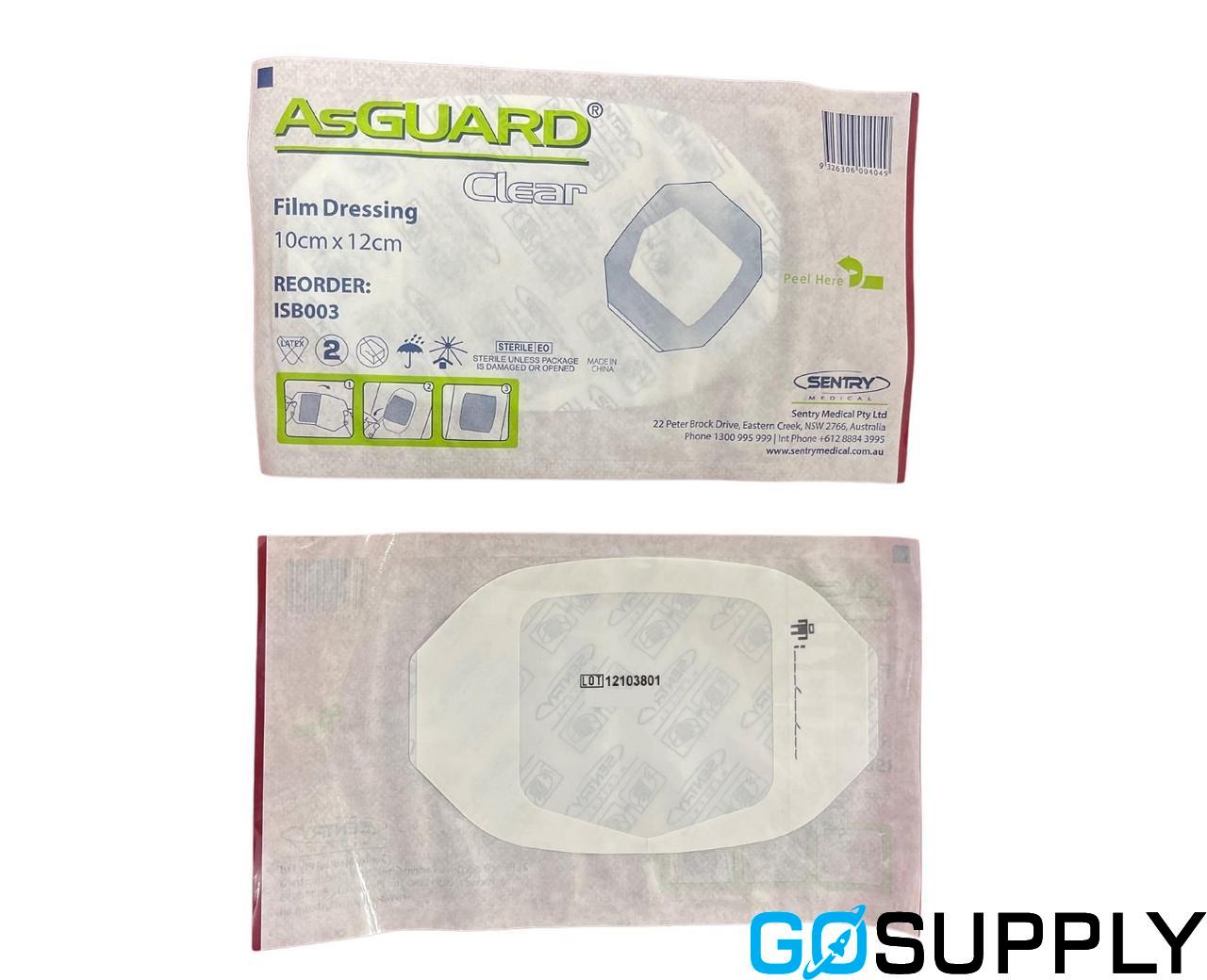 AsGUARD Clear+ Film Island Waterproof Sterile Dressing - Size: 6x7cm