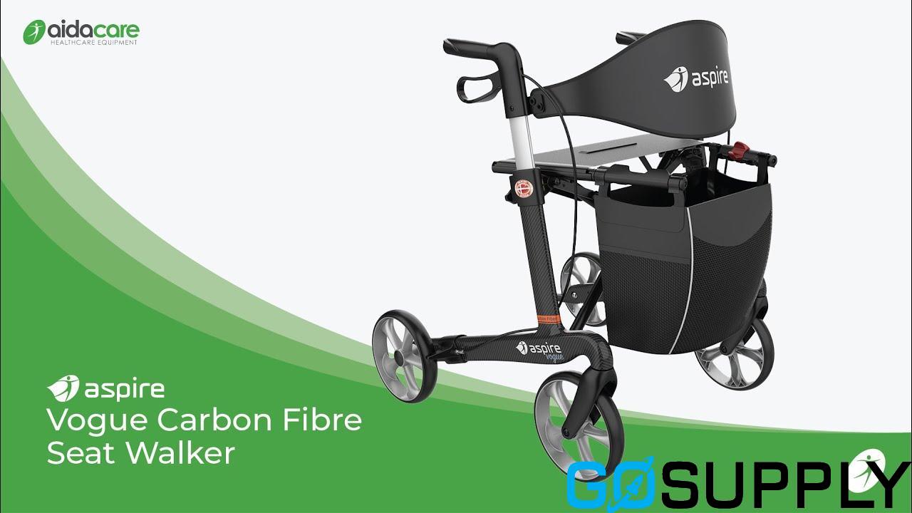 Aspire Vogue Carbon Fibre Seat Walker / Rollator